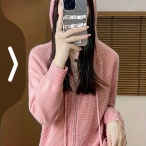 New soft viscose blend hoodie, pink, medium, $25